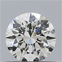 Natural Diamond 0.51 Carats, Round with Excellent Cut, J Color, SI1 Clarity and Certified by GIA