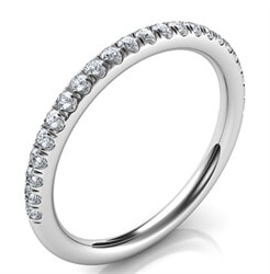 Picture of 2 mm Wedding ring set with 0.23 carat diamonds