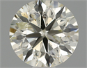 Natural Diamond 0.70 Carats, Round with Excellent Cut, K Color, SI2 Clarity and Certified by IGI