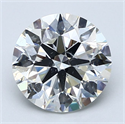 Natural Diamond 3.00 Carats, Round with Excellent Cut, H Color, SI1 Clarity and Certified by GIA