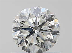 Picture of Natural Diamond 0.50 Carats, Round with Very Good Cut, J Color, VVS1 Clarity and Certified by IGI