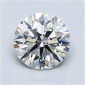 Natural Diamond 1.50 Carats, Round with Excellent Cut, H Color, VVS1 Clarity and Certified by GIA