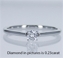 Picture of Delicate Novo solitaire engagement ring, for smaller diamonds