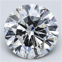 Natural Diamond 6.34 Carats, Round with Good Cut, F Color, I1 Clarity and Certified by GIA