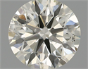 Natural Diamond 0.54 Carats, Round with Excellent Cut, I Color, SI1 Clarity and Certified by IGI