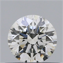 Natural Diamond 0.42 Carats, Round with Excellent Cut, H Color, VS2 Clarity and Certified by GIA