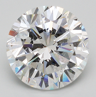 4.54 Carats, Round Diamond with Very-Good-Cut, D Color, VS2 Clarity Enhanced