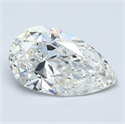 Natural Diamond 1.70 Carats, Pear with  Cut, H Color, VS1 Clarity and Certified by GIA