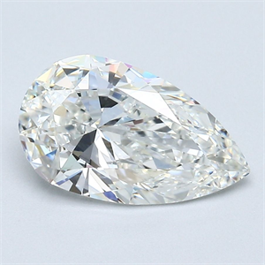 Picture of Natural Diamond 1.70 Carats, Pear with  Cut, H Color, VS1 Clarity and Certified by GIA