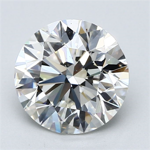 Picture of Natural Diamond 3.01 Carats, Round with Excellent Cut, I Color, VS2 Clarity and Certified by GIA