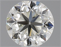 Natural Diamond 0.40 Carats, Round with Good Cut, J Color, VS1 Clarity and Certified by IGI