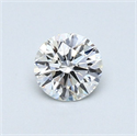 Natural Diamond 0.43 Carats, Round with Excellent Cut, F Color, VVS2 Clarity and Certified by GIA