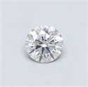 Natural Diamond 0.40 Carats, Round with Excellent Cut, F Color, SI2 Clarity and Certified by GIA