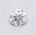 Natural Diamond 0.58 Carats, Round with Good Cut, H Color, SI2 Clarity and Certified by GIA