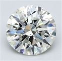 Natural Diamond 3.21 Carats, Round with Excellent Cut, K Color, SI1 Clarity and Certified by GIA