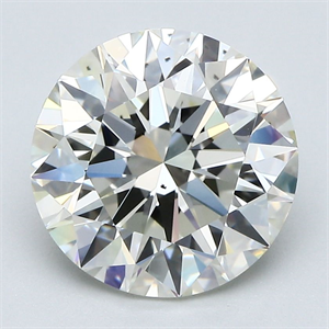 Picture of Natural Diamond 3.21 Carats, Round with Excellent Cut, K Color, SI1 Clarity and Certified by GIA