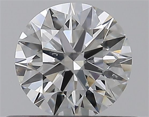 Picture of Natural Diamond 0.41 Carats, Round with Excellent Cut, F Color, SI2 Clarity and Certified by GIA