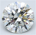 Natural Diamond 3.01 Carats, Round with Excellent Cut, I Color, VS2 Clarity and Certified by GIA