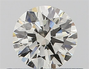 Picture of Natural Diamond 0.42 Carats, Round with Excellent Cut, J Color, VVS1 Clarity and Certified by GIA