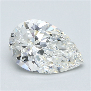 Picture of Natural Diamond 1.30 Carats, Pear with  Cut, F Color, VVS2 Clarity and Certified by GIA