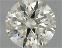 Natural Diamond 0.40 Carats, Round with Excellent Cut, J Color, I1 Clarity and Certified by IGI