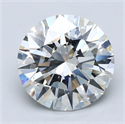 Natural Diamond 5.01 Carats, Round with Excellent Cut, H Color, SI1 Clarity and Certified by GIA