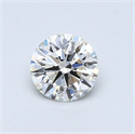 Natural Diamond 0.45 Carats, Round with Excellent Cut, H Color, VVS2 Clarity and Certified by GIA