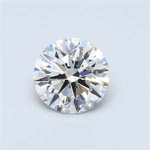 Picture of Natural Diamond 0.45 Carats, Round with Excellent Cut, H Color, VVS2 Clarity and Certified by GIA