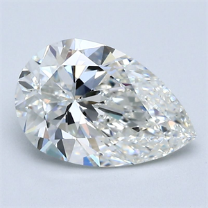 Picture of Natural Diamond 1.51 Carats, Pear with  Cut, H Color, VS1 Clarity and Certified by GIA