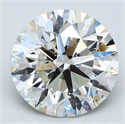 Natural Diamond 3.35 Carats, Round with Excellent Cut, J Color, SI2 Clarity and Certified by GIA