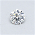 Natural Diamond 0.40 Carats, Round with Excellent Cut, H Color, SI2 Clarity and Certified by GIA