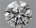 Natural Diamond 3.04 Carats, Round with Excellent Cut, H Color, SI2 Clarity and Certified by GIA