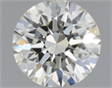 Natural Diamond 0.55 Carats, Round with Excellent Cut, K Color, VVS2 Clarity and Certified by GIA