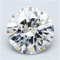 Natural Diamond 2.06 Carats, Round with Excellent Cut, G Color, I1 Clarity and Certified by GIA