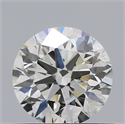 Natural Diamond 0.51 Carats, Round with Excellent Cut, H Color, SI1 Clarity and Certified by IGI