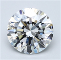 Natural Diamond 2.10 Carats, Round with Excellent Cut, D Color, VS1 Clarity and Certified by GIA