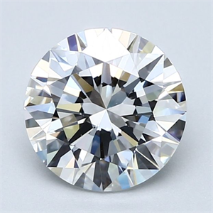 Picture of Natural Diamond 2.10 Carats, Round with Excellent Cut, D Color, VS1 Clarity and Certified by GIA