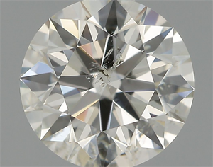 Picture of Natural Diamond 0.81 Carats, Round with Excellent Cut, K Color, I1 Clarity and Certified by GIA