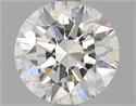 Natural Diamond 1.80 Carats, Round with Excellent Cut, H Color, SI2 Clarity and Certified by GIA