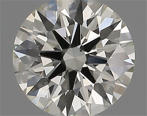 Picture of Natural Diamond 0.51 Carats, Round with Excellent Cut, K Color, VS2 Clarity and Certified by GIA