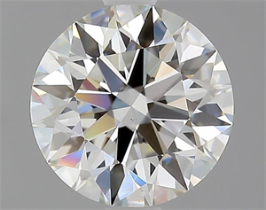 Picture of Natural Diamond 1.67 Carats, Round with Excellent Cut, I Color, VS1 Clarity and Certified by GIA