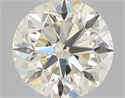 Natural Diamond 0.70 Carats, Round with Very Good Cut, K Color, VS2 Clarity and Certified by IGI