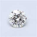 Natural Diamond 0.40 Carats, Round with Excellent Cut, I Color, SI1 Clarity and Certified by GIA