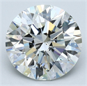 Natural Diamond 3.36 Carats, Round with Excellent Cut, H Color, SI1 Clarity and Certified by GIA