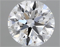 Natural Diamond 0.42 Carats, Round with Excellent Cut, E Color, IF Clarity and Certified by GIA