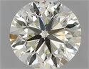 Natural Diamond 0.70 Carats, Round with Good Cut, K Color, VS2 Clarity and Certified by IGI