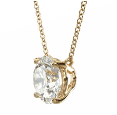 1.80 carat E VS1 Round Lab Diamond. 3xEX, Fixed Pendant