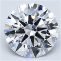 Natural Diamond 4.01 Carats, Round with Excellent Cut, D Color, VVS2 Clarity and Certified by GIA