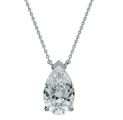 2.00 carat E VS1 Lab Diamond. Fixed Pendant for Pear Shapes