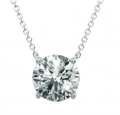 1.80 carat E VS1 Round Lab Diamond. 3xEX, Fixed Pendant